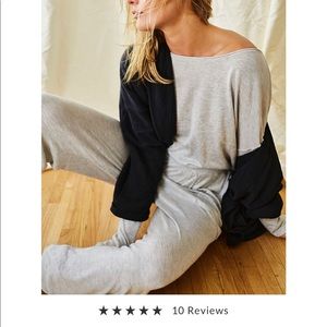 Luca grey free people jumpsuit size med